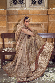 Pakistani Bridal Dress in Farshi Sharara and Kameez Style