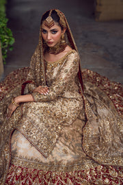 Pakistani Bridal Dress in Kameez Dupatta and Lehenga Style