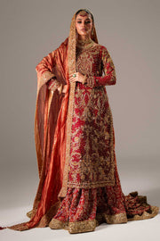 Pakistani Bridal Dress in Kameez and Gharara Style