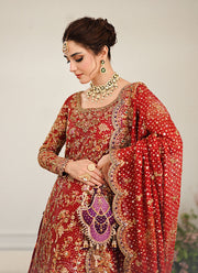 Pakistani Bridal Dress in Kameez and Lehenga Style