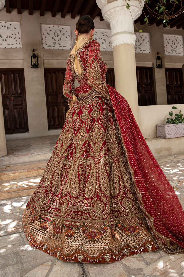 Pakistani Bridal Dress in Lehenga Choli Style