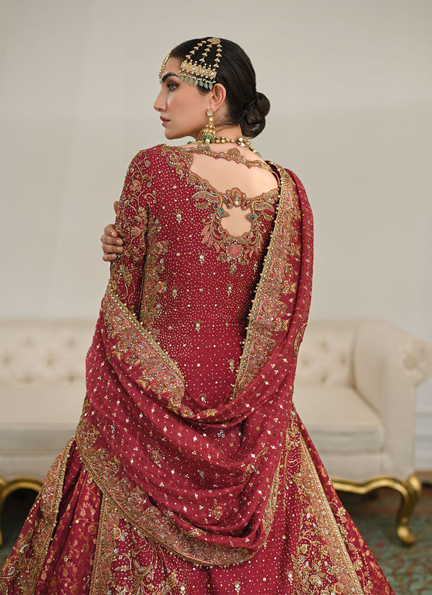 Pakistani Bridal Dress in Lehenga Kameez Style