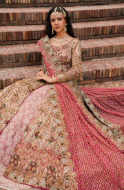 Pakistani Bridal Dress in Open Anarkali Frock Style Online