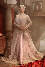 Pakistani Bridal Dress in Open Gown and Lehenga Style