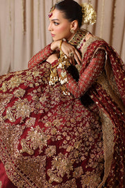 Pakistani Bridal Dress in Pishwas Lehenga Style