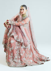 Pakistani Bridal Dress in Pishwas Style