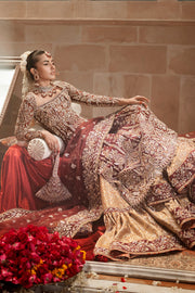 Pakistani Bridal Dress in Royal Kameez and Gharara Style