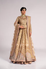 Pakistani Bridal Dress in Traditional Pishwas Frock Lehenga Style