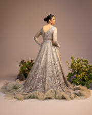 Pakistani Bridal Outfit in Embellished Gown Style