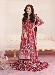 Pakistani Bridal Outfit in Kameez Farshi Lehenga Style