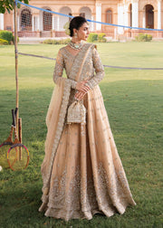 Pakistani Bridal Outfit in Lehenga Pishwas Frock Style