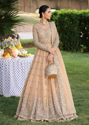 Pakistani Bridal Outfit in Lehenga Pishwas Style