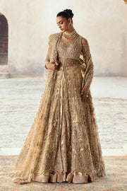 Pakistani Bridal Outfit in Lehenga and Open Gown Style