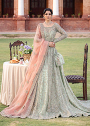 Pakistani Bridal Dress in Mint Lehenga and Shirt Style