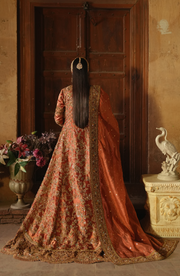 Pakistani Bridal Outfit in Open Jacket Lehenga Style