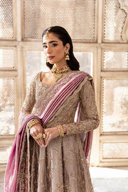 Pakistani Bridal Outfit in Pishwas Lehenga Style