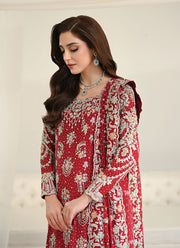 Pakistani Bridal Wear in Kameez Farshi Lehenga Style