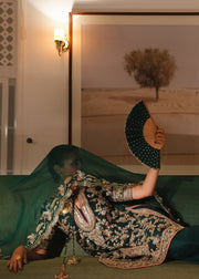 Pakistani Dress in Green Salwar Kameez Style