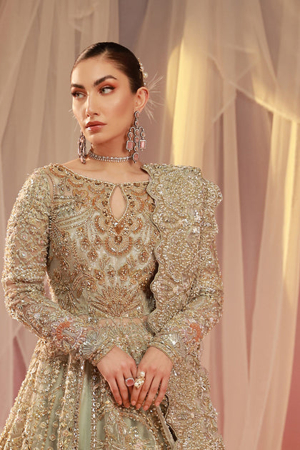 Royal Long Tail Pakistani Gown and Bridal Lehenga Dress – Nameera by Farooq