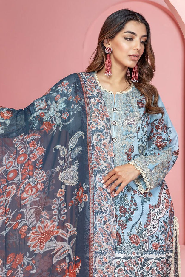 Pakistani Party Dresses in Mist Blue Pakistani Salwar Kameez Salwar Suit