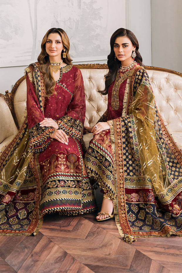 Pakistani Party Dress in Chiffon Kameez Trouser Style