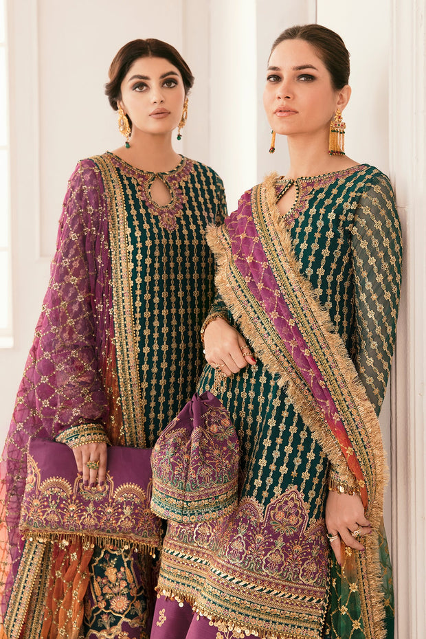 Pakistani Party Dress in Kameez Sharara and Dupatta Style