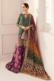 Pakistani Party Dress in Kameez and Sharara Dupatta Style