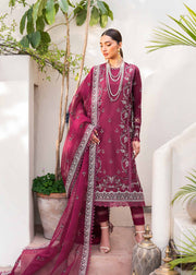 Pakistani Party Dress in Purple Salwar Kameez Style