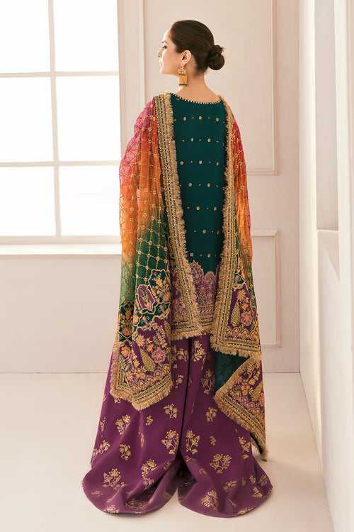 Pakistani Party Dress in Sharara Dupatta Style