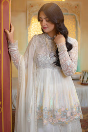 Pakistani Party Dress in Short Frock and Sharara Style Online