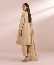 Pakistani Party Wear Salwar Suit in Beige Shade