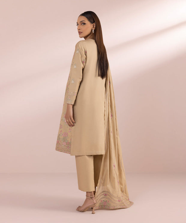 Pakistani Party Wear Salwar Suit in Beige Shade