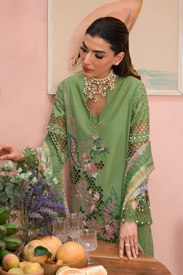 Pakistani Salwar Kameez Guava Green Shade Salwar Suit