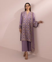 Pakistani Salwar Kameez Purple Shade Embroidered Salwar Suit