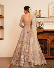 Pakistani Wedding Dress in Chiffon Choli Lehenga Style Online