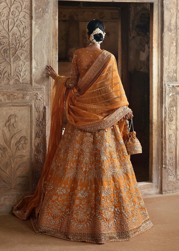 Pakistani Wedding Dress in Embroidered Lehenga Style Online