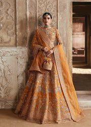 Pakistani Wedding Dress in Embroidered Lehenga Style