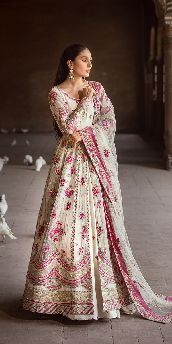 Pakistani Wedding Dress in Frock Lehenga Style