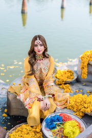 Pakistani Wedding Dress in Frock and Trouser Style Online