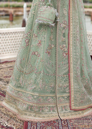 Pakistani Wedding Dress in Green Kameez Sharara Style Online