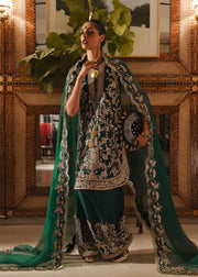 Pakistani Wedding Dress in Green Salwar Kameez Style