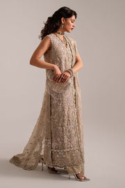 Pakistani Wedding Dress in Ivory Kameez Trouser Style