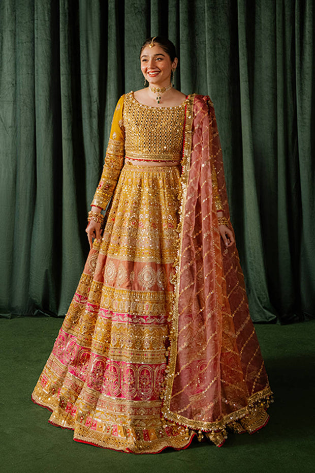 Pakistani Wedding Dress in Lehenga Choli Dupatta Style