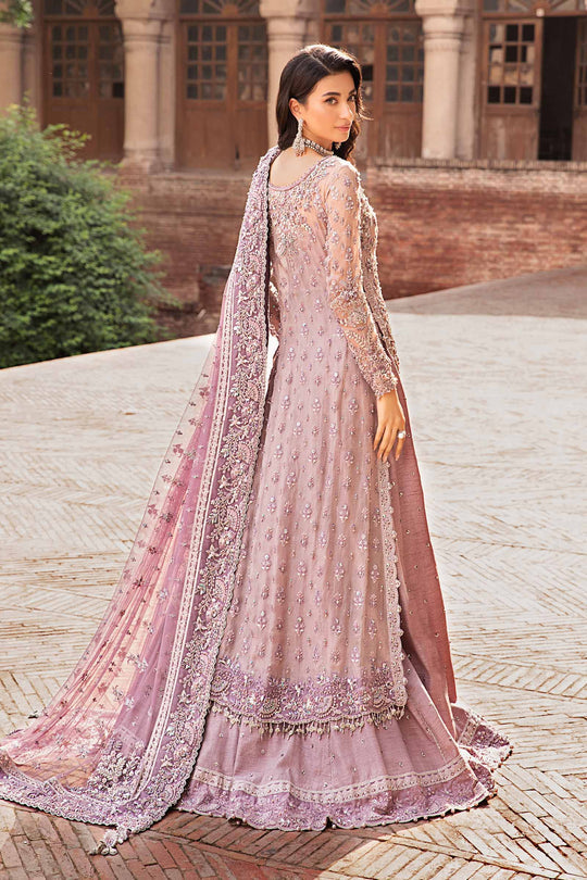 Pakistani Bridal Dress in Lilac Kameez Lehenga Style