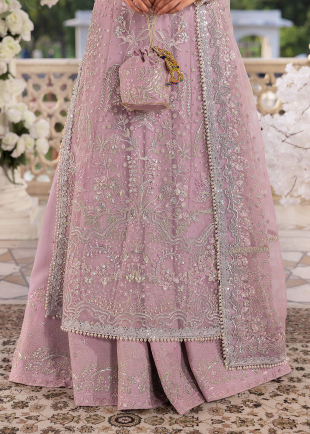 Pakistani Wedding Dress in Lilac Lehenga Kameez Style Online