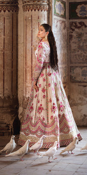 Pakistani Wedding Dress in Open Frock Lehenga Style Online