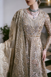 Pakistani Wedding Dress in Open Gown Lehenga Style