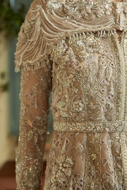 Pakistani Wedding Dress in Open Gown Sharara Style