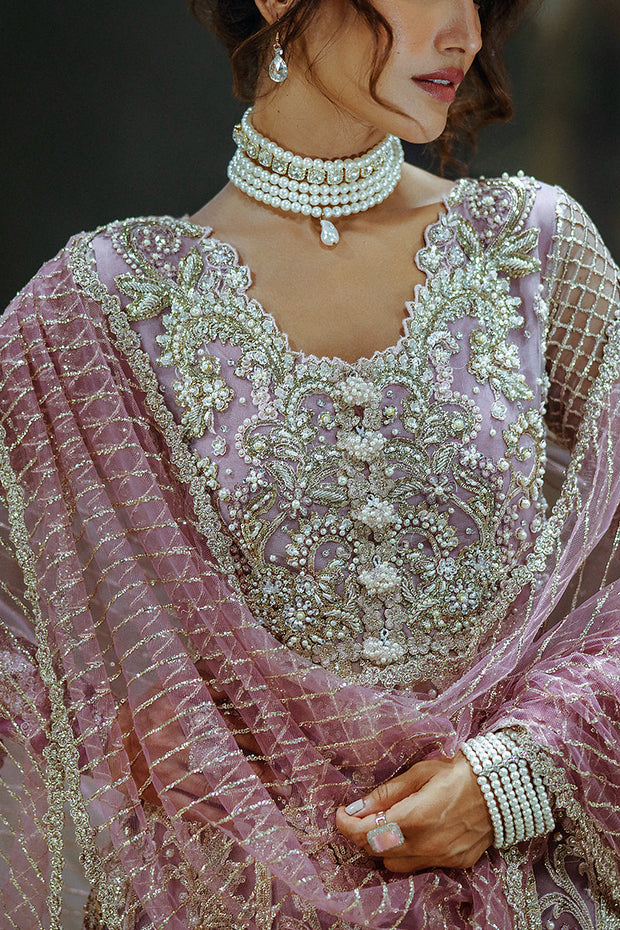 Pakistani Wedding Dress in Open Pishwas Lehenga Style Online