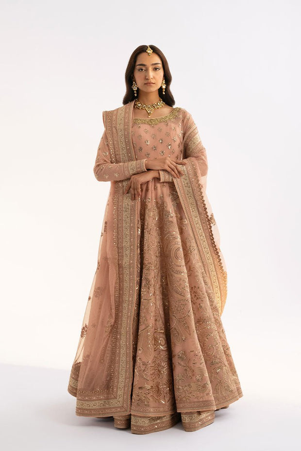 Pakistani Wedding Dress in Pink Anarkali Frock Style